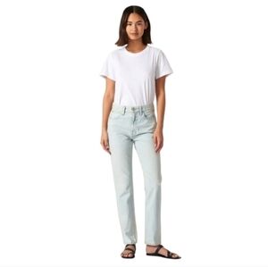 SLVRLAKE Virginia Slim Love Song Jeans High Rise Straight slim Leg Casual Summer